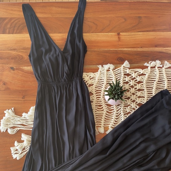 NWT ASOS sexy black maxi dress (size 0) - Picture 1 of 7